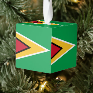 Adorno Cúbico Bandera de Guyana