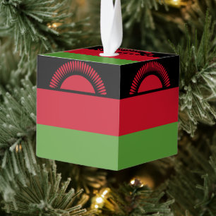 Adorno Cúbico Bandera de Malawi