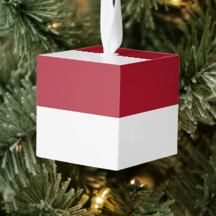 Adorno Cúbico Bandera de Mónaco