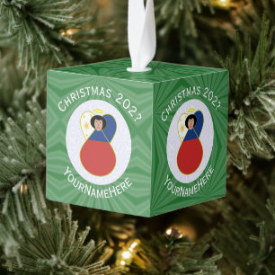 Adorno Cúbico Bandera de Navidad de Ángel Filipino Personalizada