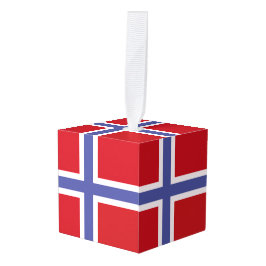 Adorno Cúbico Bandera de Noruega