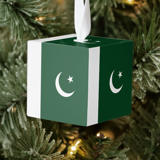 Adorno Cúbico Bandera de Pakistán (Árbol)