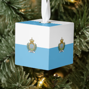Adorno Cúbico Bandera de San Marino