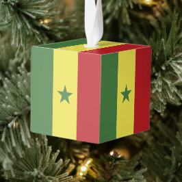 Adorno Cúbico Bandera de Senegal