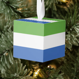 Adorno Cúbico Bandera de Sierra Leona