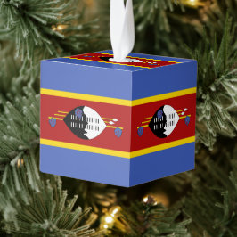 Adorno Cúbico Bandera de Suazilandia