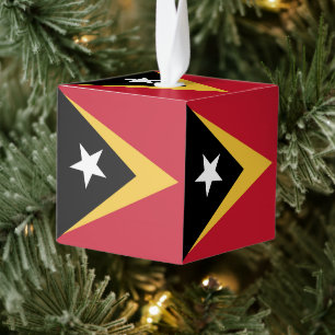 Adorno Cúbico bandera de Timor Oriental