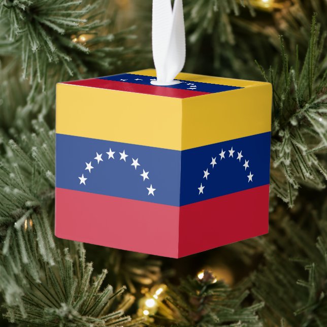 Adorno Cúbico Bandera de Venezuela (Árbol)