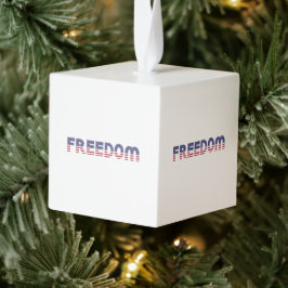 Adorno Cúbico Bandera estadounidense de la libertad para regalo