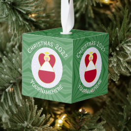 Adorno Cúbico Bandera personalizada de Navidad del ángel austria