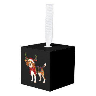 Adorno Cúbico beagle dog christmas Classic T-Shirt
