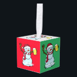 Adorno Cúbico Beer-Beer Snowman borracho Thunder_Cove<br><div class="desc">Beer-Beer Snowman ebrio para personalizar,  personaliza cambiando a tu nombre en cualquier color de fondo</div>