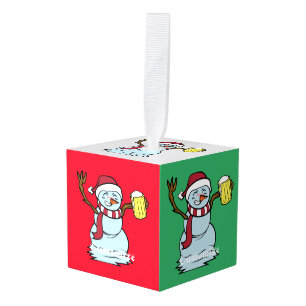 Adorno Cúbico Beer-Beer Snowman borracho Thunder_Cove