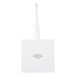 Adorno Cúbico Blanco Personalizado – Su Logo y Texto Aquí