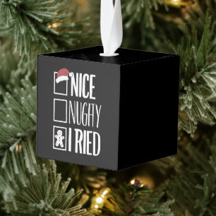 Adorno Cúbico Bonita traviesa que probé la mala lista de navidad
