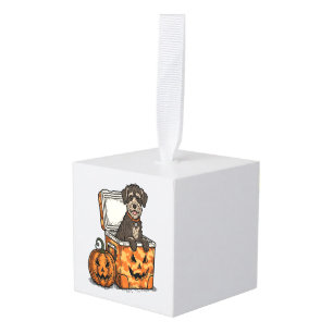 Adorno Cúbico Boykin Spaniel Halloween
