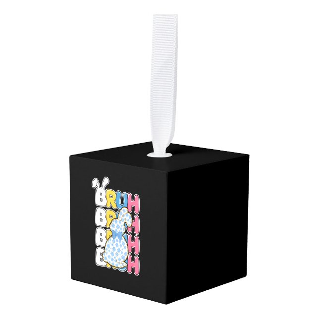 Adorno Cúbico Bruh Easter para los niños adolescentes Graciosame (Anverso en perspectiva)