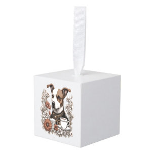 Adorno Cúbico café anc de perro