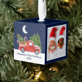 Adorno Cúbico Camión de primera Navidad estreno de selva foto en