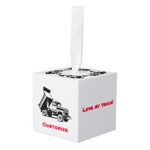 Adorno Cúbico camioneta roja