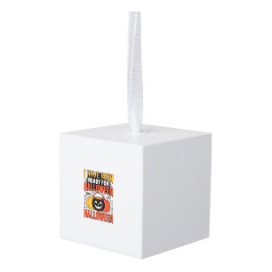 Adorno Cúbico Camiseta De Cubo De Dulces De Halloween Lista Vint