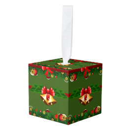 Adorno Cúbico Campanas de Navidad