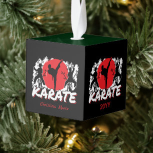 Adorno Cúbico Chicas Karate - Tema japonés patriótico