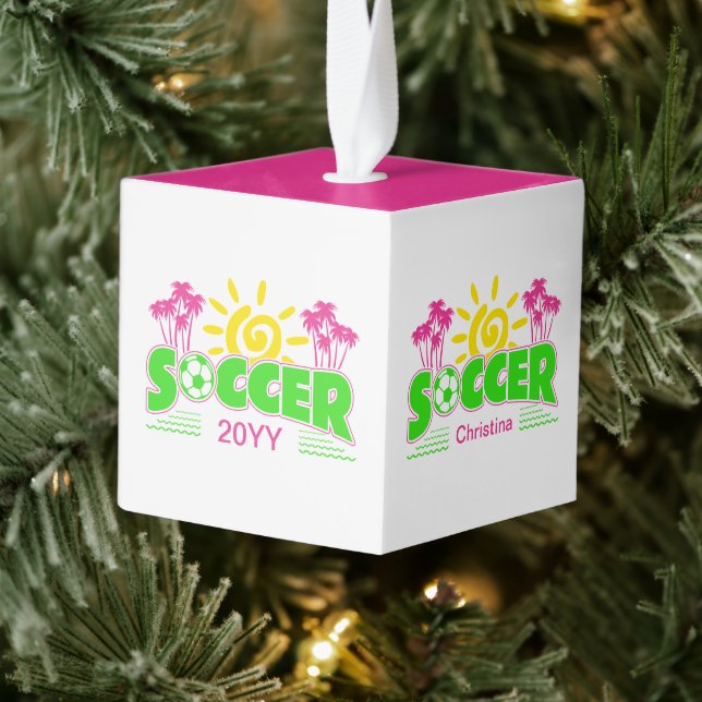 Adorno Cúbico Chicas Soccer Sunshine Palm Trees (Árbol)