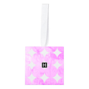 Adorno Cúbico Círculos púrpura modernos Monograma