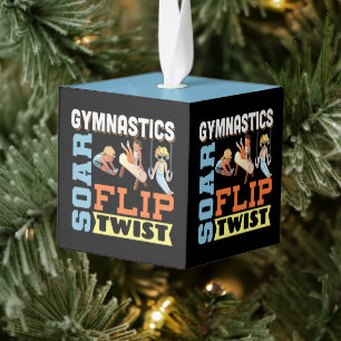 Adorno Cúbico Cita de gimnasia masculina - Giro de la boca