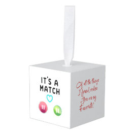 Adorno Cúbico "Citas en línea - ¡Eres mi favorito!"