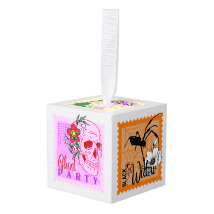 Adorno Cúbico Colecciones de estampado de Halloween malvadas mul