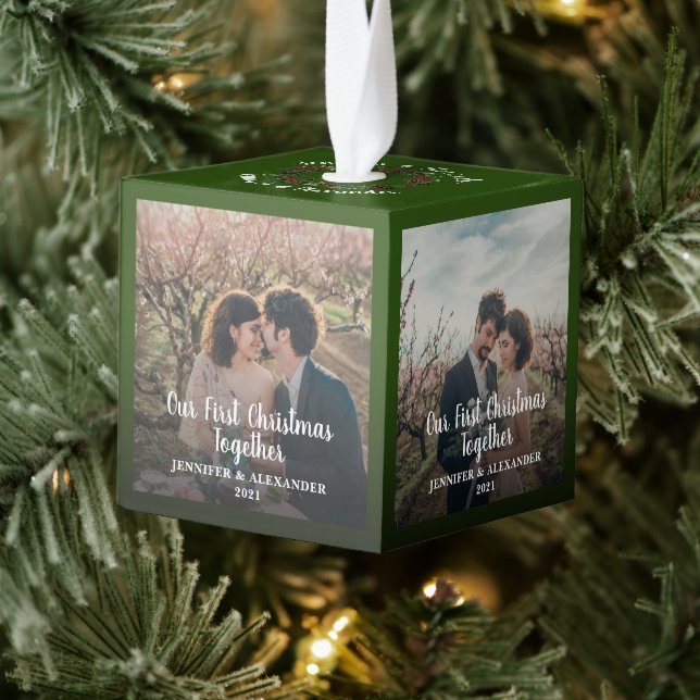 Adorno Cúbico Crea tu primera navidad juntos. (Árbol)