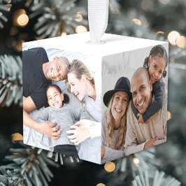 Adorno Cúbico Crea Tu Propia Foto de Navidad Familiar