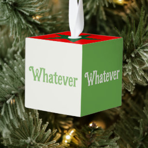 Adorno Cúbico Cualesquiera que sean los Navidades graciosos, Bla