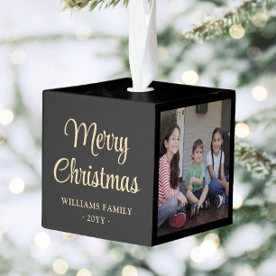 Adorno Cúbico Cualquier texto 3 Foto Simple Moderno Mínimo Oro N