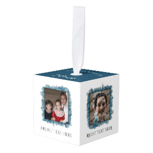 Adorno Cúbico Cubo de la imagen de la acuarela con sus fotos y