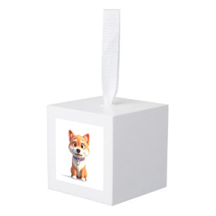 Adorno Cúbico Cute Shiba Inu