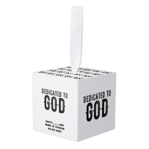 ADORNO CÚBICO DEDICADO A DIOS PERSONALIZABLE GUAY TEXTO NEGRO