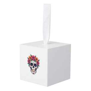 Adorno Cúbico Día de los Muertos Calavera de Azúcar � Dia de los