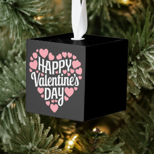 Adorno Cúbico Día de San Valentín Feliz Divertido Corazón Amor