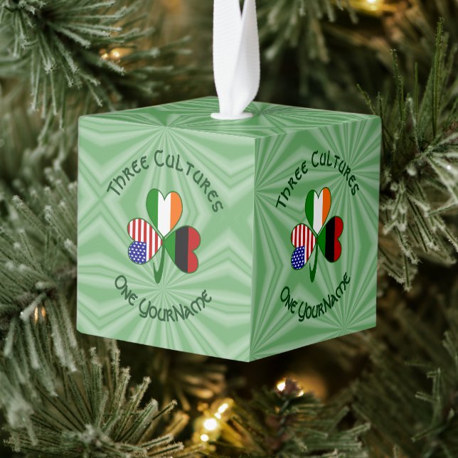 Adorno Cúbico Diáspora Africana Irlandesa Estadounidense Shamroc (Árbol)