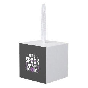 Adorno Cúbico Diseño de Halloween para mamá espeluznante_1