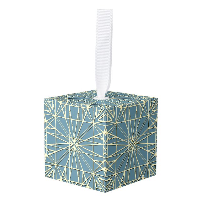 Adorno Cúbico Diseño geométrico (Anverso en perspectiva)