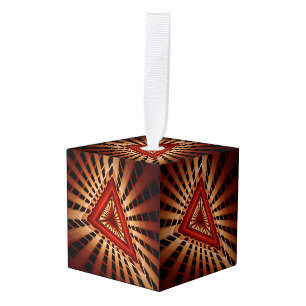 Adorno Cúbico Diseño gráfico fractal moderno de 3D Fantasy Netwo