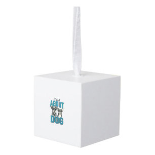 Adorno Cúbico diseño vectorial de cita de amante de perros vinta