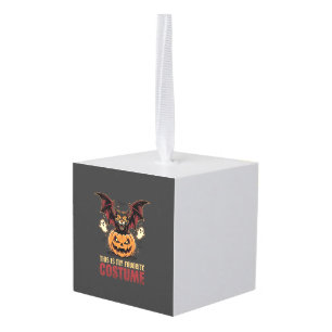 Adorno Cúbico Disfraz de Halloween Monstruo Calabaza Gótico Vect