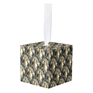 Adorno Cúbico Dorado