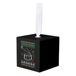 Adorno Cúbico Dulce de tambor de Bass Navidades feos
