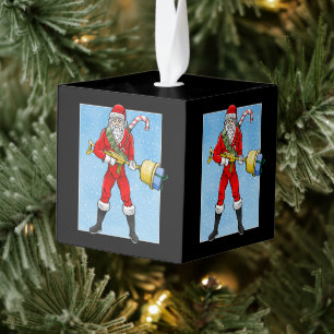 Adorno Cúbico Entrega de regalos de Santa Claus